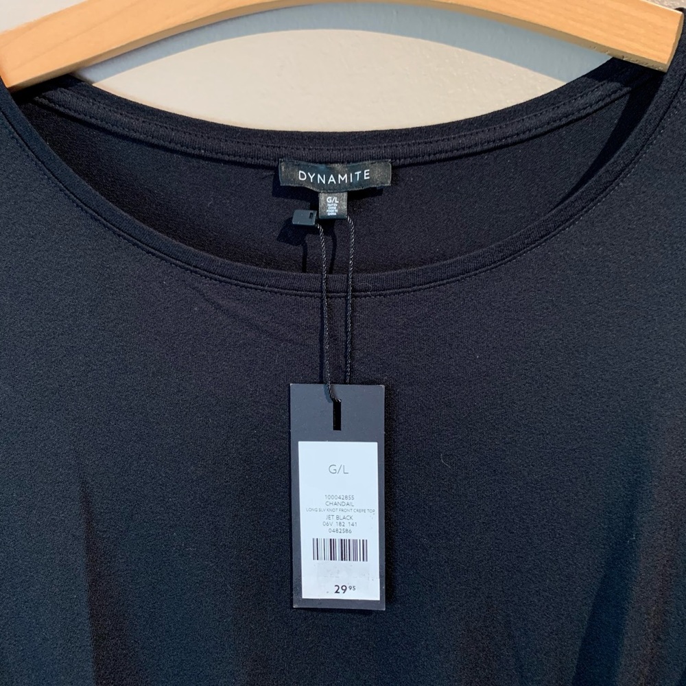 SOLD NEW Dynamite Twist Front Top Black Size L - Picture 3 of 8